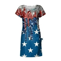 Ženska dan dana za neovisnost Američka zastava Cvjetna haljina A-line haljina ljetna haljina Dan neovisnosti