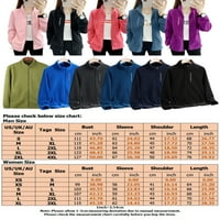Cindysus Women Otvoreno prednja čvrsta jakna u boji Mens Cardigan Overcoats Zipper Sport Dugi rukav