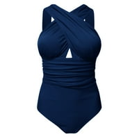 Yubnlvae kupaći kostimi za žene Solid Print bikini One kupaći kostim push-up kupaći kostim
