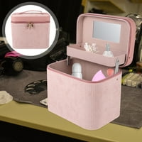 Prijenosni dvoslojni kozmetika Case Žena šminka za skladištenje ručne torbe sa ogledalom