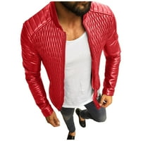 Kali_store muške lagane jakne muškarci kaputi i jakne casual lagana odjeća Sportska odjeća od čvrstog jakna Crvena, XL
