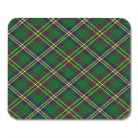 Žuta apstraktna zelena tartan klasična Celtic Check Checkered Color Mousepad jastučić za miš miš