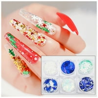 Božićne noktiju neregularne boje Nail Art Savjeti za nokte Dekoracija za noktno tijelo za odmor šminke