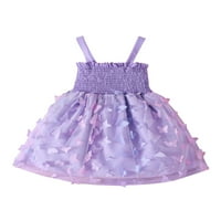 Djeca dječja djevojka princeza haljina 3D leptir bez rukava ruched tutu tutu a-line haljine