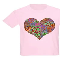 Cafepress - Mirovni znak Srce Dječja majica - Light majica Kids XS-XL