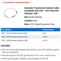 Automatski odabir mjenjača - kompatibilan sa - Chevy prigradskim 2013