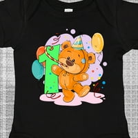 Inktastic 1. rođendan Teddy medvjed poklon baby dječak ili dječji bodysuit