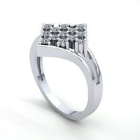 Originalna 0,75ctw okrugli rez Dijamantni dame Jedinstvena fantastična godišnjica Angažova prstena Čvrsta