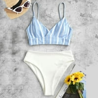 GDFUN Women Dva patchwork Print Split setovi plus veličine odjeća za kupaći kostim bikini željni