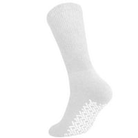 Muškarci Žene protiv klizanja Grip Neizredne posade Pamučne dijabetičke čarape za kućnu bolnicu Bijela 10-13