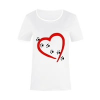 Štedne ženske majice zaljubljenih žena Ženska klasična bluza od raglanske valentine grafički ispis vrhovi