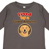 Inktastični zlatni retriver ljubavnik za pse poklon malih dječaka ili majica s dugim rukavima s dugim