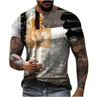 -Ir za muškarce modne grafite tiskane kratkih rukava sa kratkim rukavima majica sa labavim plusom Ljetni