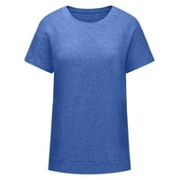 Žene trendi Ljeto O vrat kratkih rukava s majicom Bluza Ladies Izađite plus veličina Y2K TESES Jesen