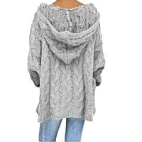 Viikei Cardigan džemperi za zazor žena ispod 10 dolara. Ženski džemperi Žene Modne labave velike veličine Jednobojni poklopac duge rukave duge