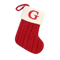 Prinxy ženske i muške čarape, božićno pismo tiskano čarapa od vune privjeske božićne ukrase poklon torba