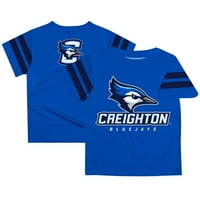 Toddler Blue Creighton BlueJays Logotip tima Stripes Majica