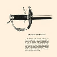 Ilustrirana stranica iz knjige o istoriji oružja. Poster Print nepoznato