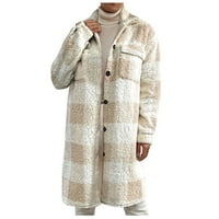 PBNBP zimski kaputi za žene Ležerne prilike debele i toplo obložene runo dugih rukava s dugim rukavima