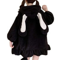 SUNHILLSGRACE jakne kaputi za žene vještačka vuna dugi rukav ležerna pulover tunike patentni patentni