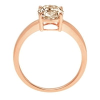 2.0ct ovalni rez šampanjac simulirani dijamant 14K ruža zlatna angažmana prsten veličine 6,75