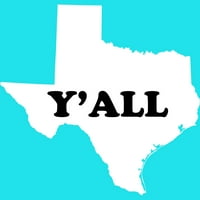 Texas y'all muns ocean plavi grafički tee - dizajn ljudi 3xl
