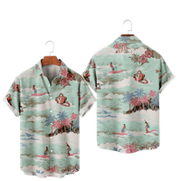 Muške havajske košulje 3D Print Ljeto Kratki rukav Ležerne sažetne majice na plaži