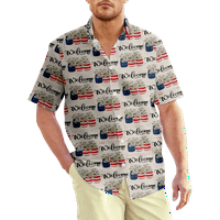 4. jula muške havajske majice SAD Nacionalna zastava grafička majica ovratnik odjeća odjeća 3D tisak