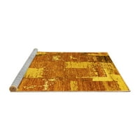 Ahgly Company Machine Persible Endoor Rectangle Patchwork Yellow Transicijske prostirke, 7 '10'