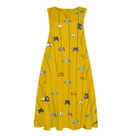 Gomelly Women Long Maxi Haljine cvjetni ispis rezervoarski haljina seksi ljetna plaža Sundress dame