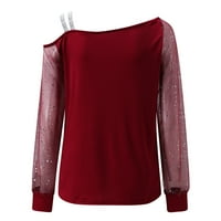 -Hirts za žene Žene Ležerne prilike D Andelion Cvjetno print Mesh dugih rukava Hladna bluza s majicama