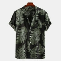 Košulje za muškarce Grafičke teželje proljeće Ljeto Slim tiskano kratkih rukava bluza za bluzu za plažu