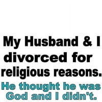 Cafeprespress - moj muž razveo sam se iz vjerskih razloga. He on t - oz keramička krigla - Novelty caffe
