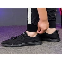 Daeful Muškarci trčanje cipele casual atletske cipele Sportske tenisice Muške udobne modne čipke Up stanovi crni 8