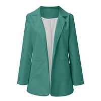 DTIDTPE jakne za žene Cardigan za žene, ženska casual solid boja labavi kardigan sa džepnim reverima dugih rukava zimski kaputi za žene zelene boje