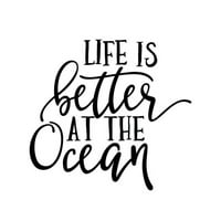 Život je bolji na naljepnici za naljepnicu Ocean
