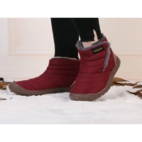 Zodanni unise Neklizne čizme Trekking klizanje otporne na zimske zime tople cipele Comfort Comfort Okrugli plijeni za nožni prste crvena 9