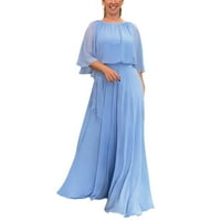 Holati Ženska ljetna plus veličina haljina Elegantna mrežasta posada Vreći struk A-line haljina Trendy