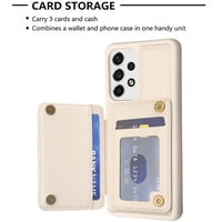 Dteck za Samsung Galaxy A 2G držač za držač kartice s džepovima, vrhunske PU kožne lične kapke za gotovinu, magnetski udarac na folio tanak čvrsti zaštitni poklopac, zeleno
