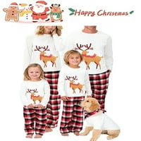 Cathery Božićna porodica Pajamas Holiday Christma Pajama Porodica Podudaranje PJS set Slatka spavanja Elk Xmas Jammies za parove djeca