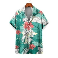 STAMZOD MENS DRESS košulje 3D tiskana Havajska rever Majica Modna casual na plaži