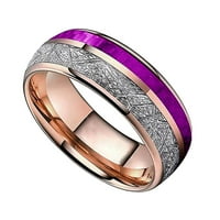 Strelice od drveta od nehrđajućeg čelika Strelice ljubičaste prsten Titanijum čelični nakit ručni nakit