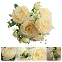 Rosarivae Lifelike Rose Stem Romantični aranžman za cvijeće Vjenčani ukras