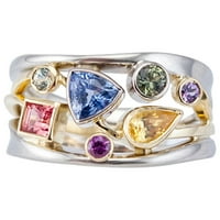 SKPBlutn prstenovi za žene djevojke prekrasne cvijeće vjenčani nakit veličine 6- prekrasnim poklonima zvona nakita