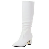 Ženske cipele Koljena High Boots Ženske modne cipele Visoke pete Zimske čizme za snijeg