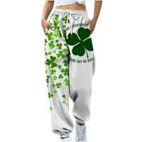 Ul. Patrick-ove pantalone za žene irske zelene jogger hlače, ženske svetske patrikove dukseve vrećice