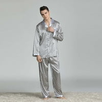 PXiakgy odijelo za muškarce muške pidžame stranog tiskanog modnog modnog doma dugih rukava za trgovinu