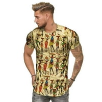 Muška majica kratkih rukava modni ljetni sladak casual afrički ispisuje O-izrez FIT kratkih rukava vrhunska bluza