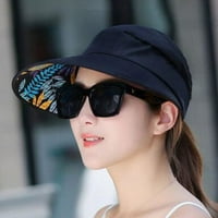 -Groee ženski list otisak sunčanog šešira na otvorenom UV zaštita kanta mrežasta šešir za trčanje kape