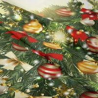 Božićno drvsko tapiserno zeleno drvo ukrasni zid viseći kućni dekor ukras Božićni ukrasi na klirensu
